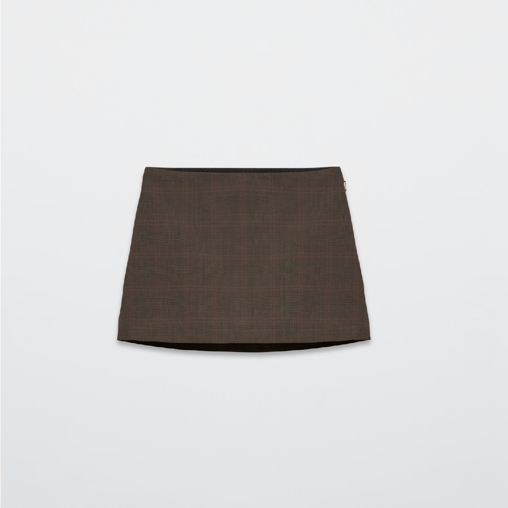 Aritzia Babaton Roundup Plaid Brown Skort